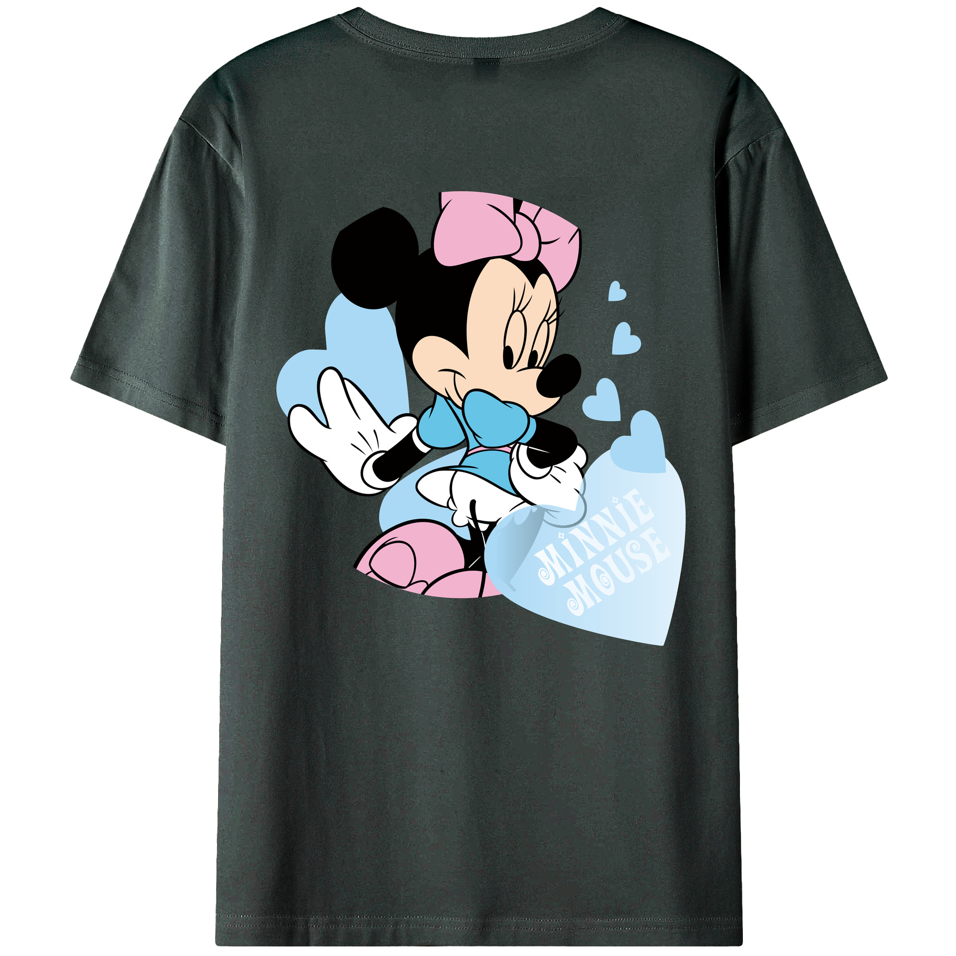 ミッキーマウス Mickey Mouse 綿100％ メンズ半袖Tシャツ（バックプリント） 通気性